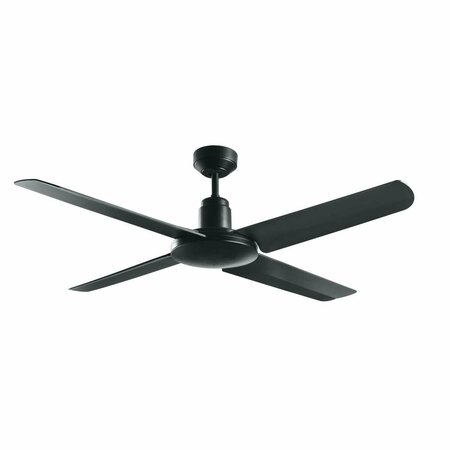 BRILLO Nautilus Black With Black Blades 52-inch Ceiling Fan BR2772344